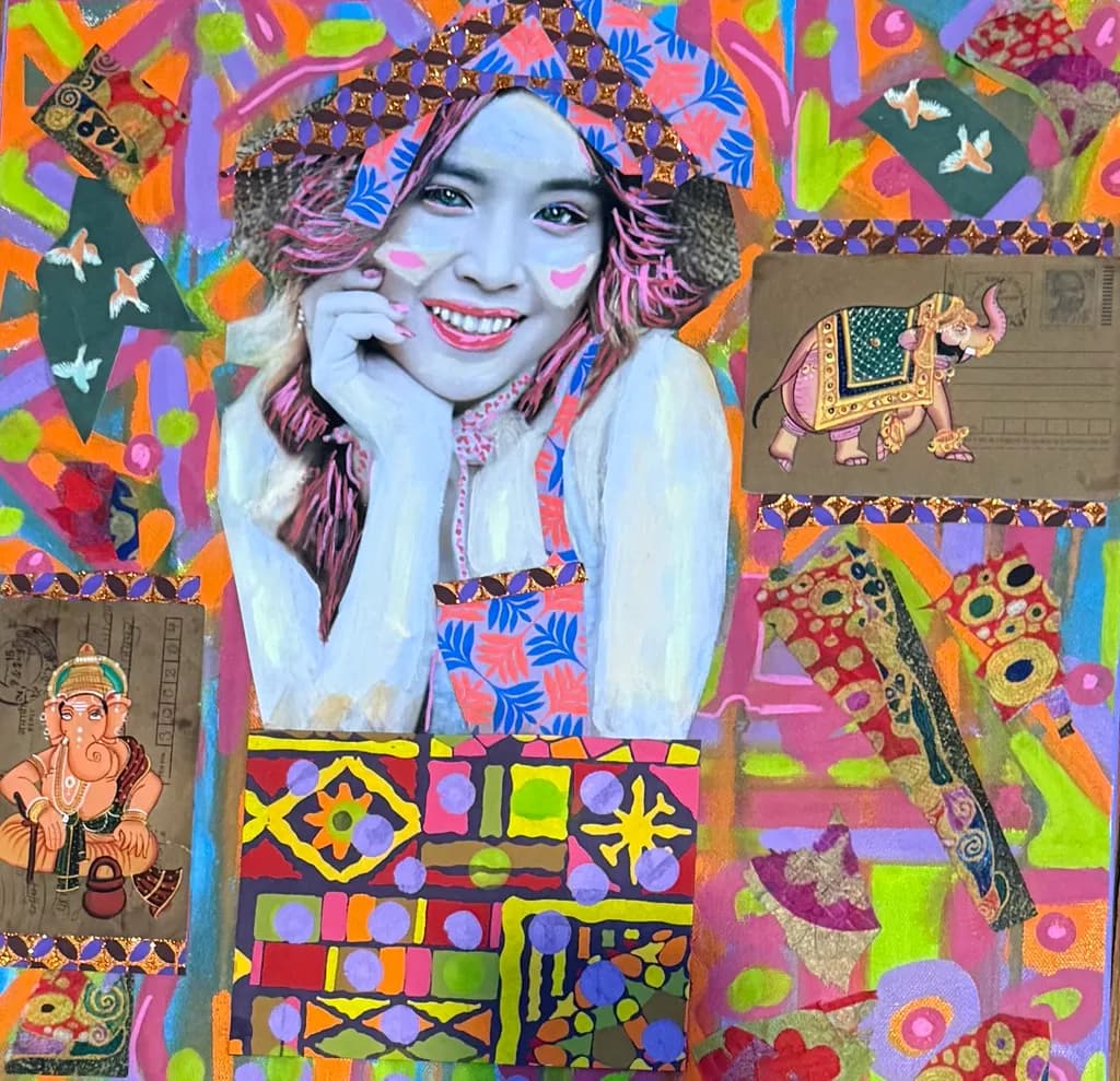 Patterned Portrait Smile