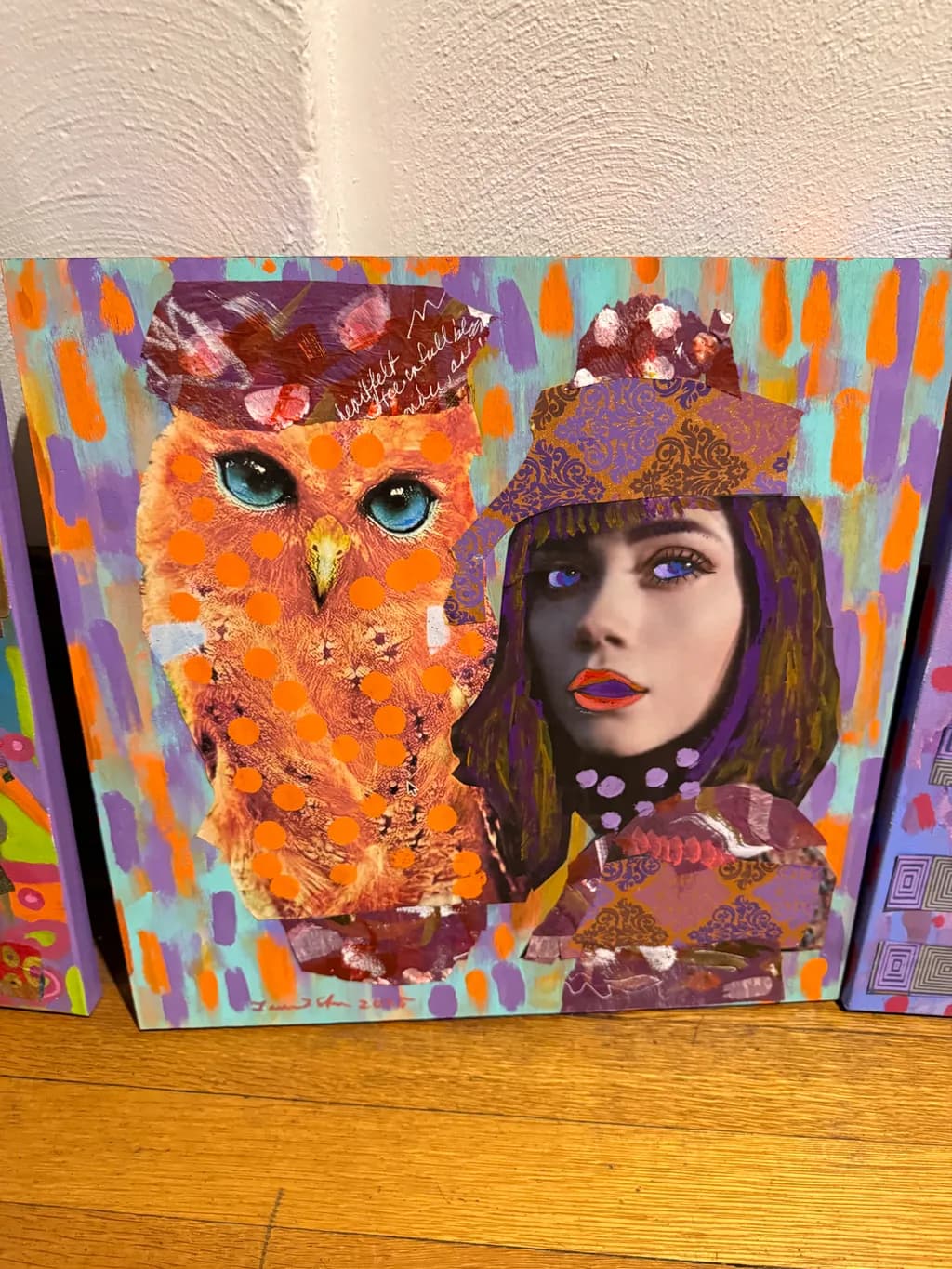 Owl and Portrait Collage