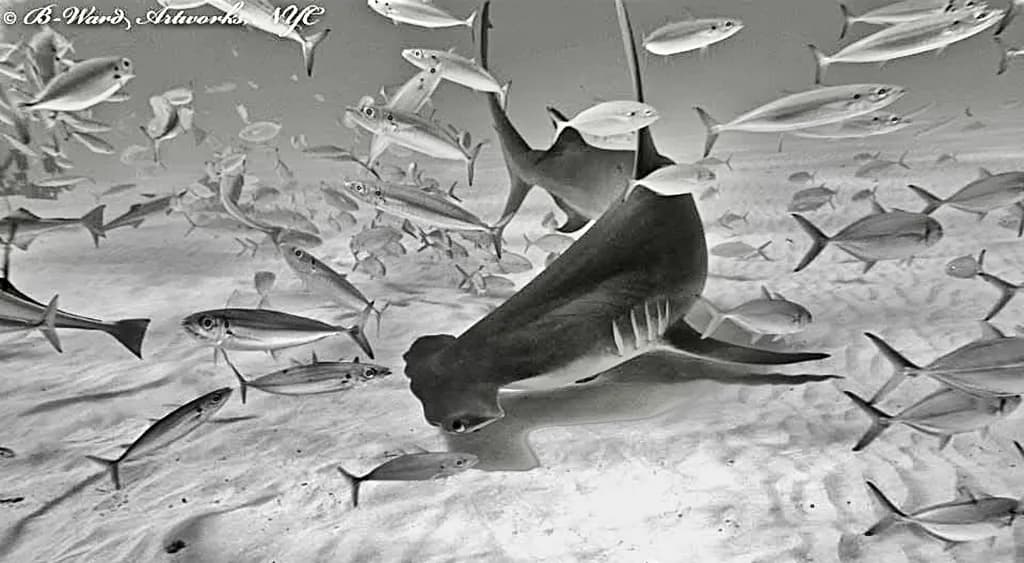 Hammerhead Among Fish