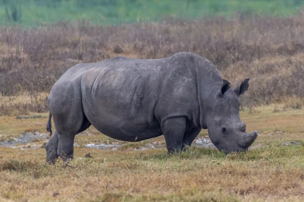 Savanna Rhino Grazing