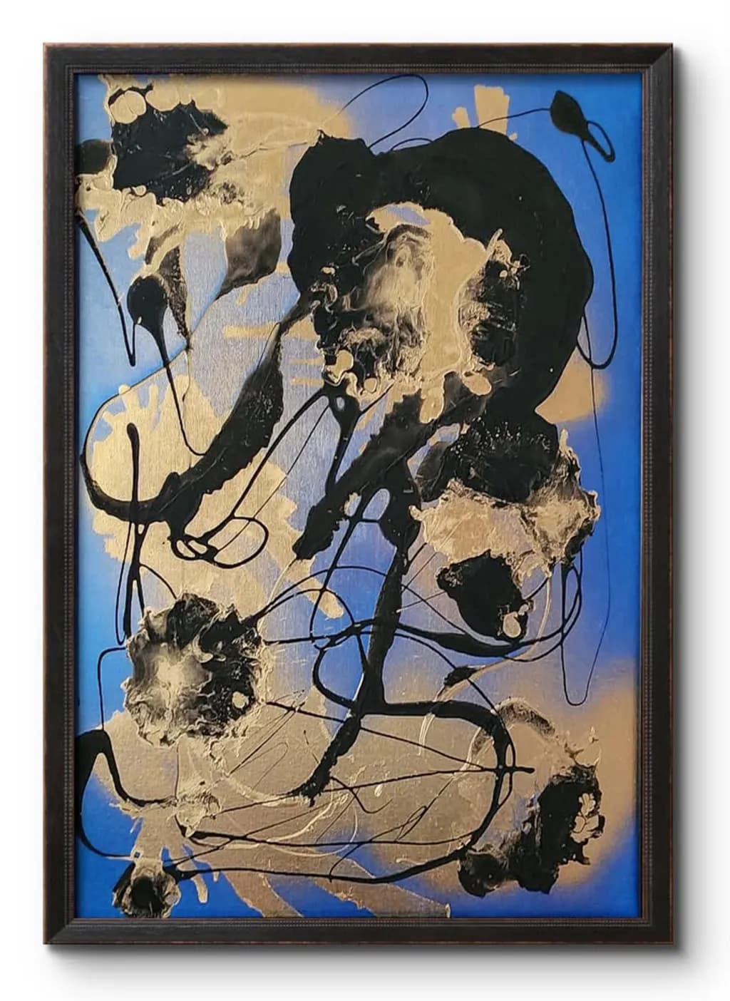 Gold Rush on Blue Canvas