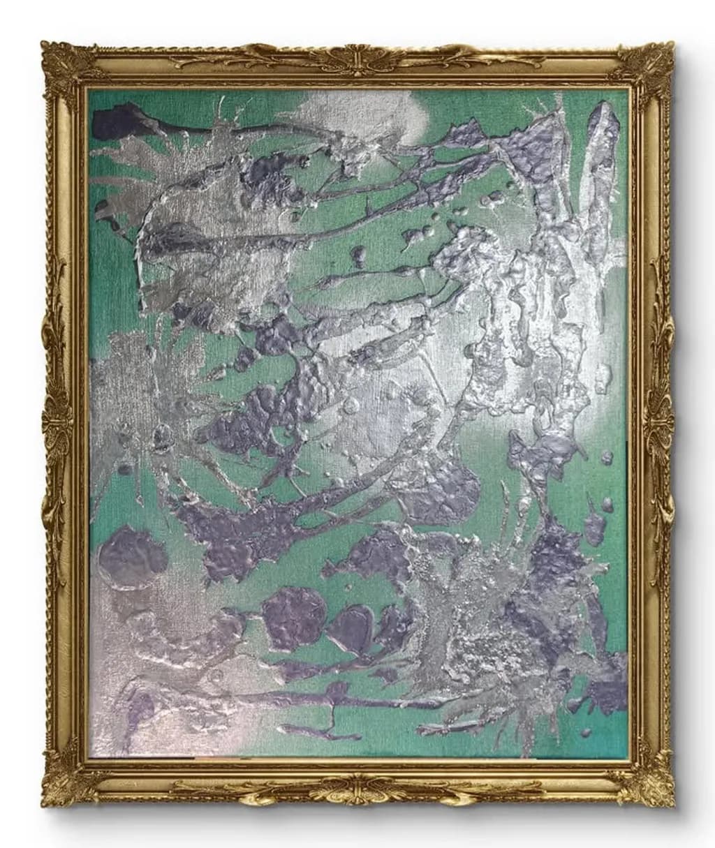Silver Veins on Emerald