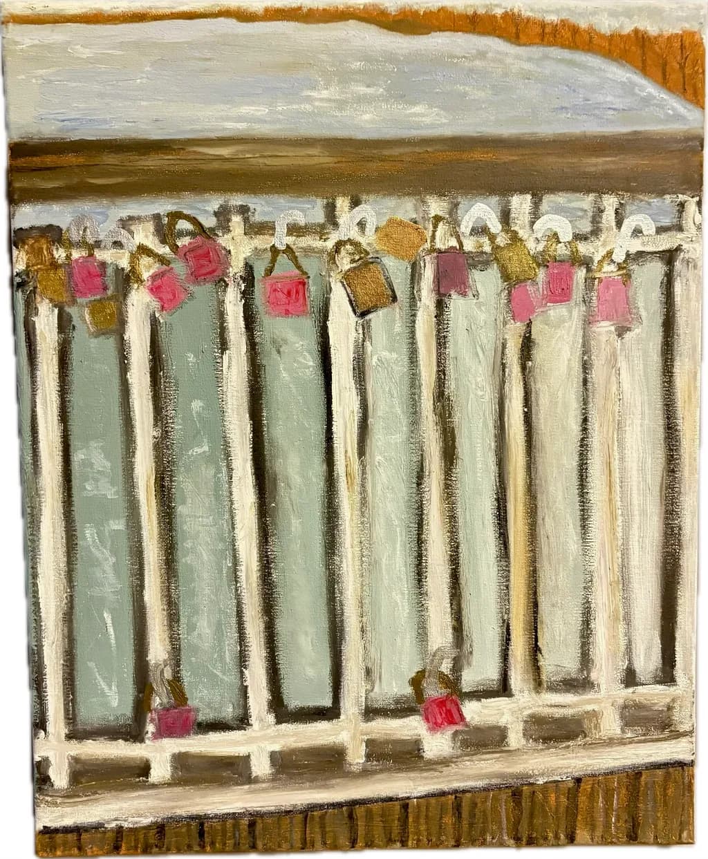 Locks on Railing