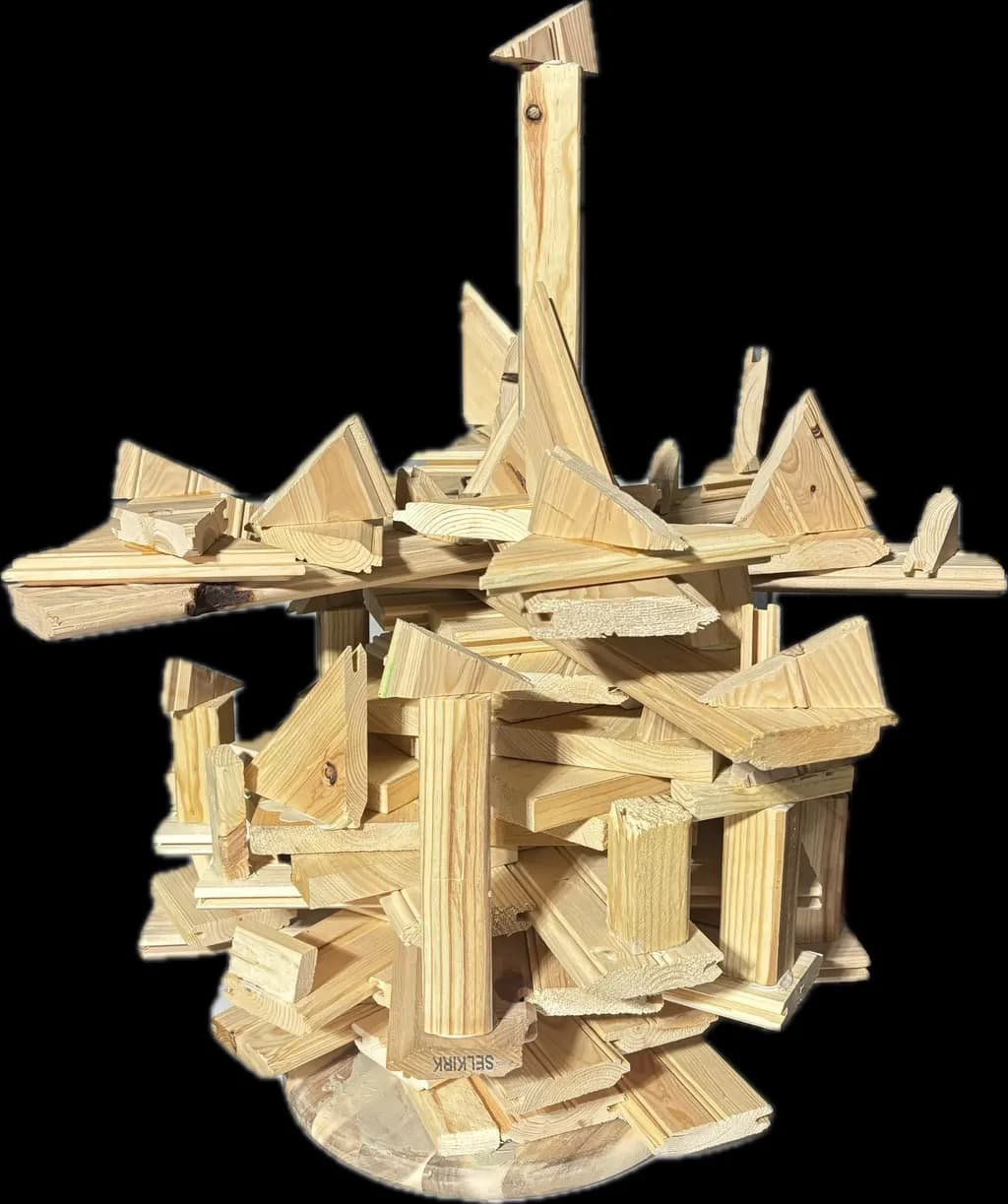 Wooden Geometric Sculpture