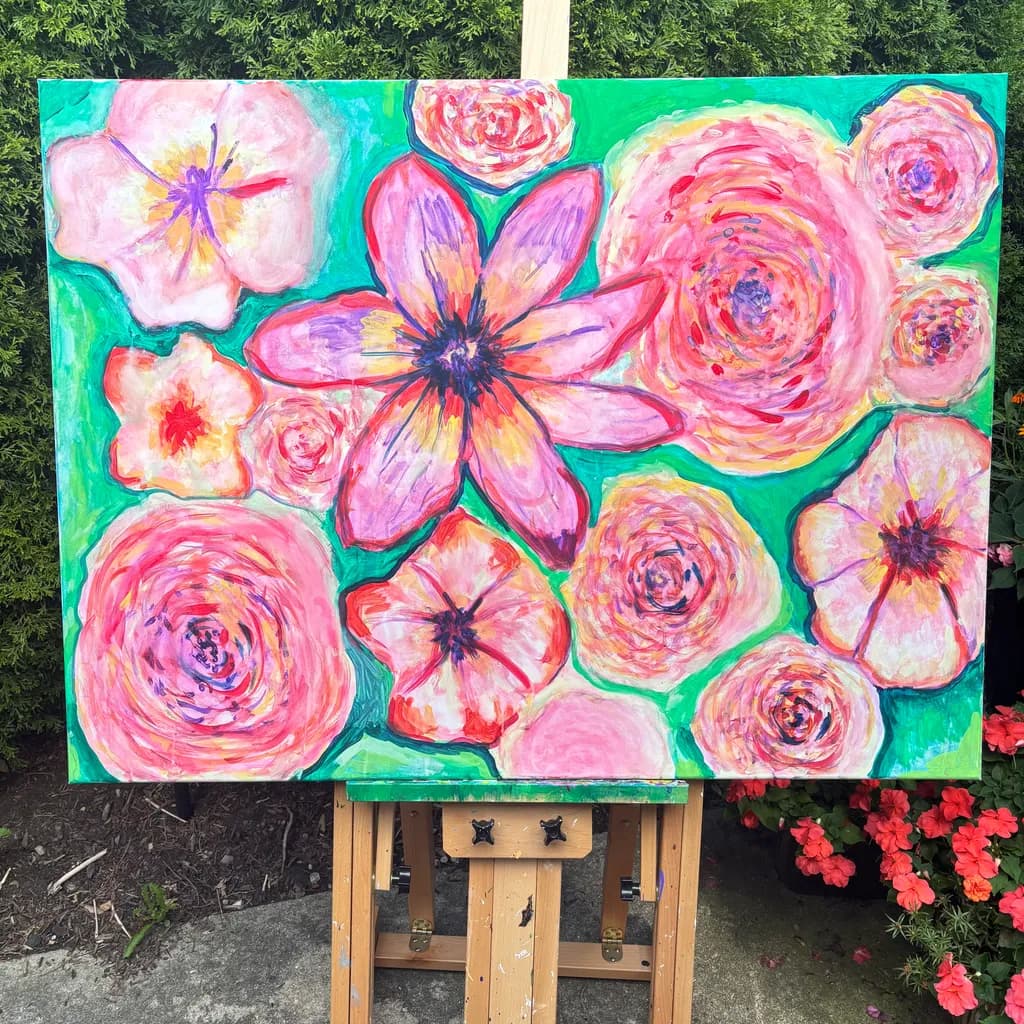 Blooming Flowers Canvas