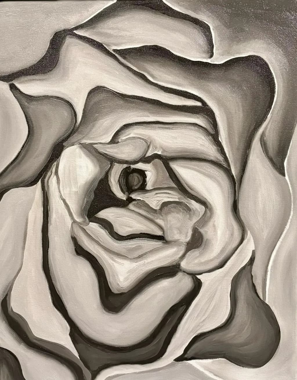 Monochrome Flower Closeup