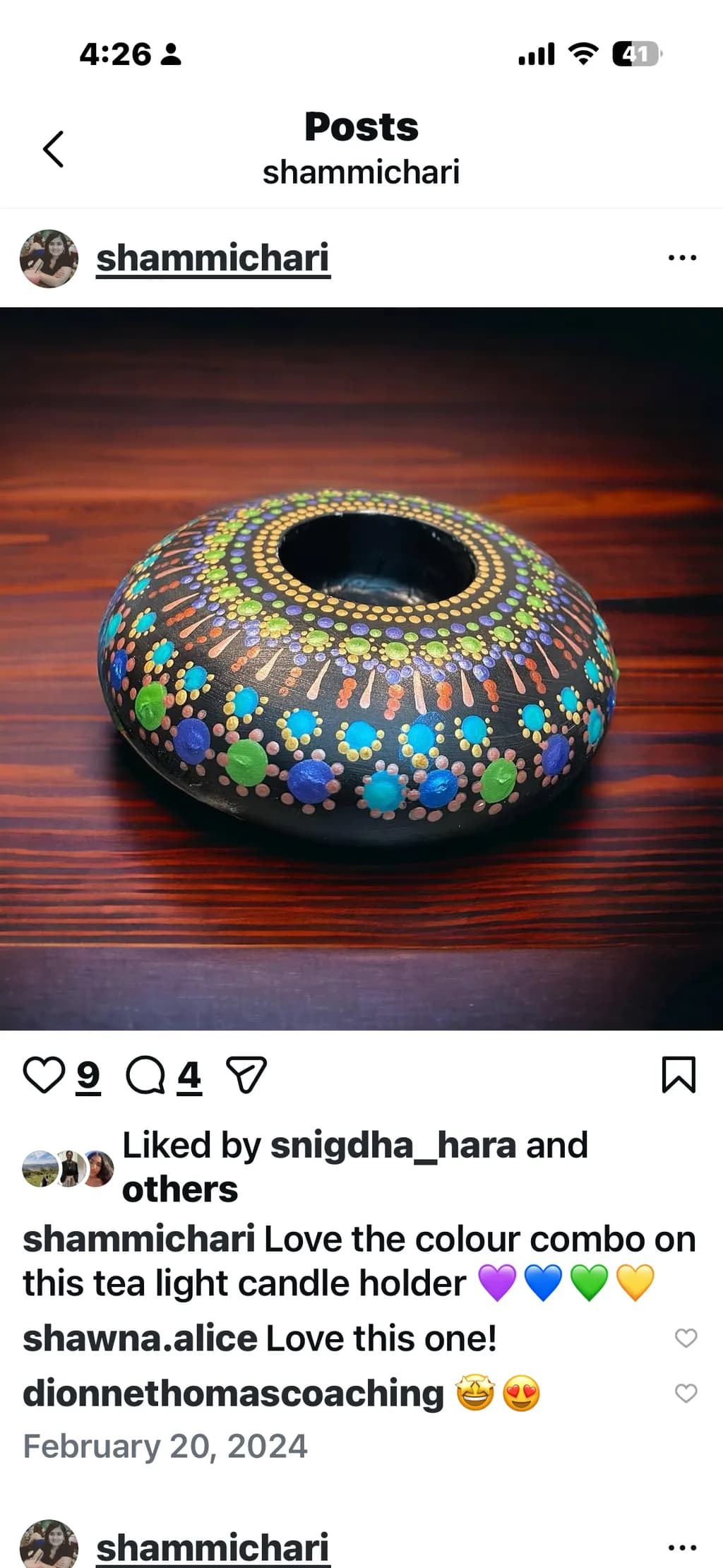 Colorburst Tea Light Holder