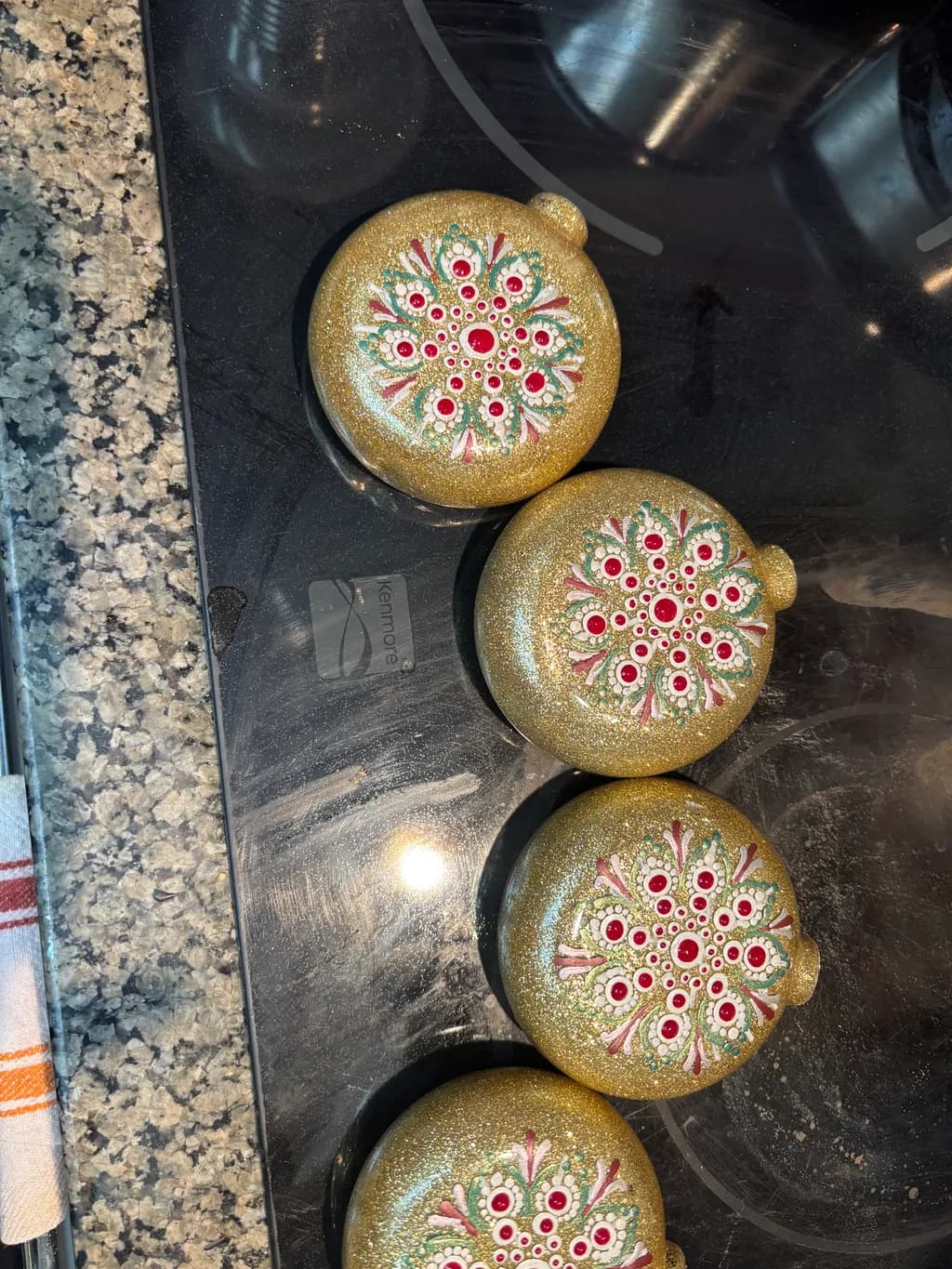 Golden Mandala Ornaments