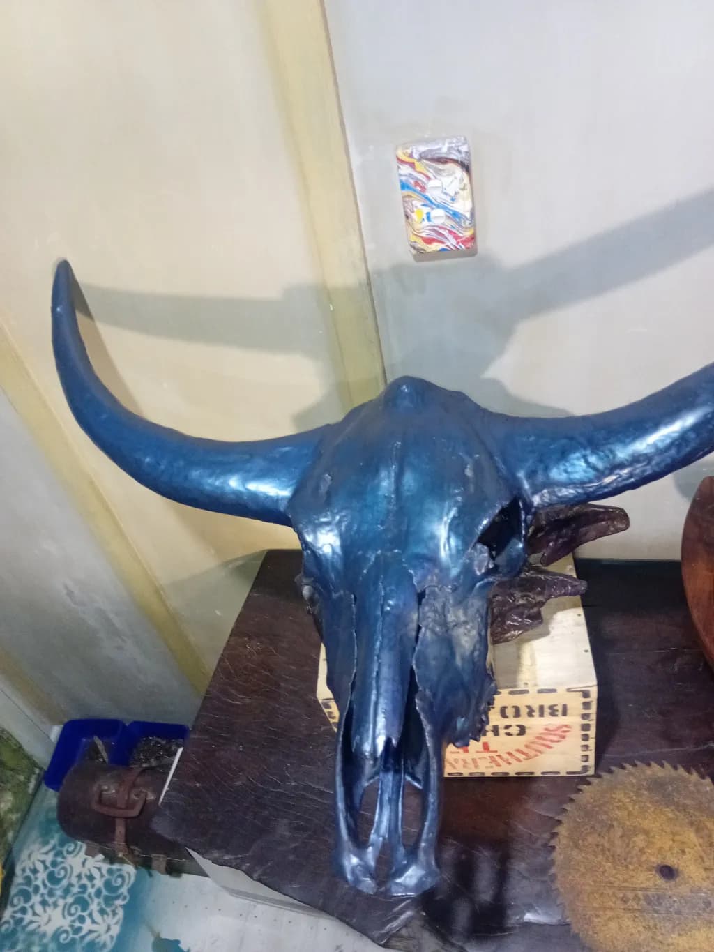 Dark Horned Skull