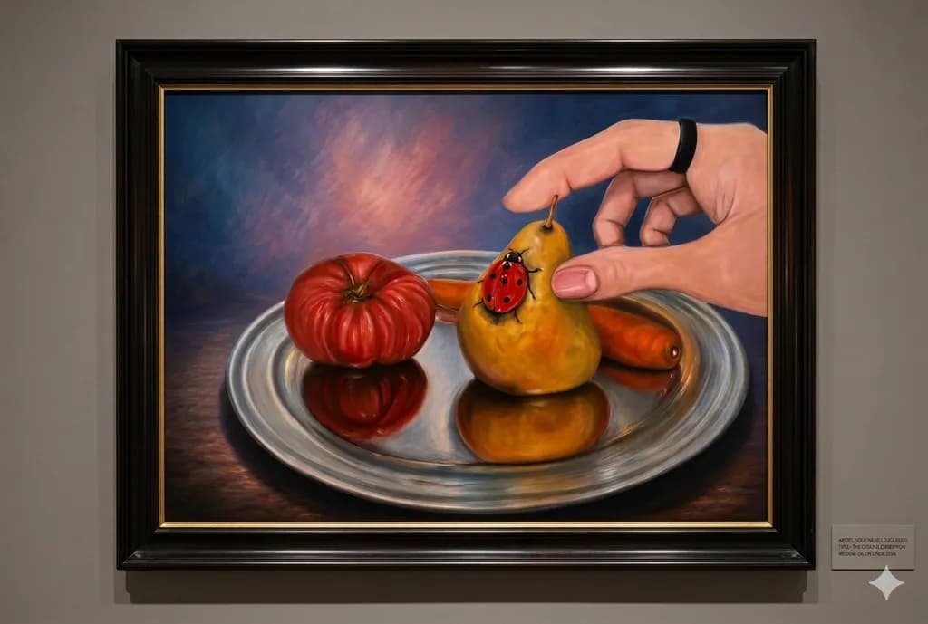 Ladybug on Pear