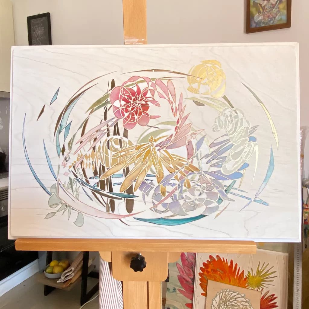 Abstract Floral Whirl