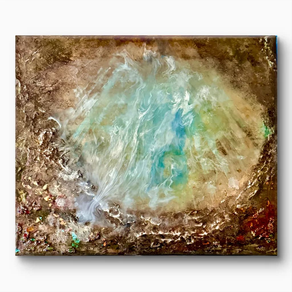 Metallic Aqua Marbling