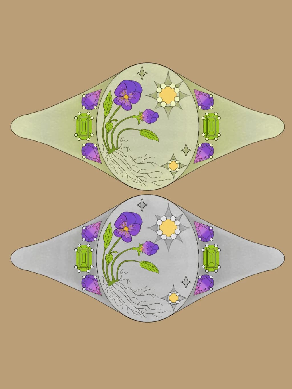 Violet Bloom Signet