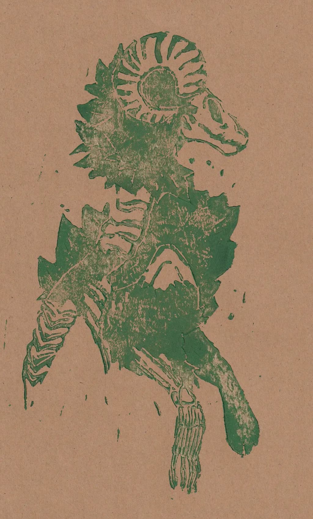 Ram Skeleton Silhouette