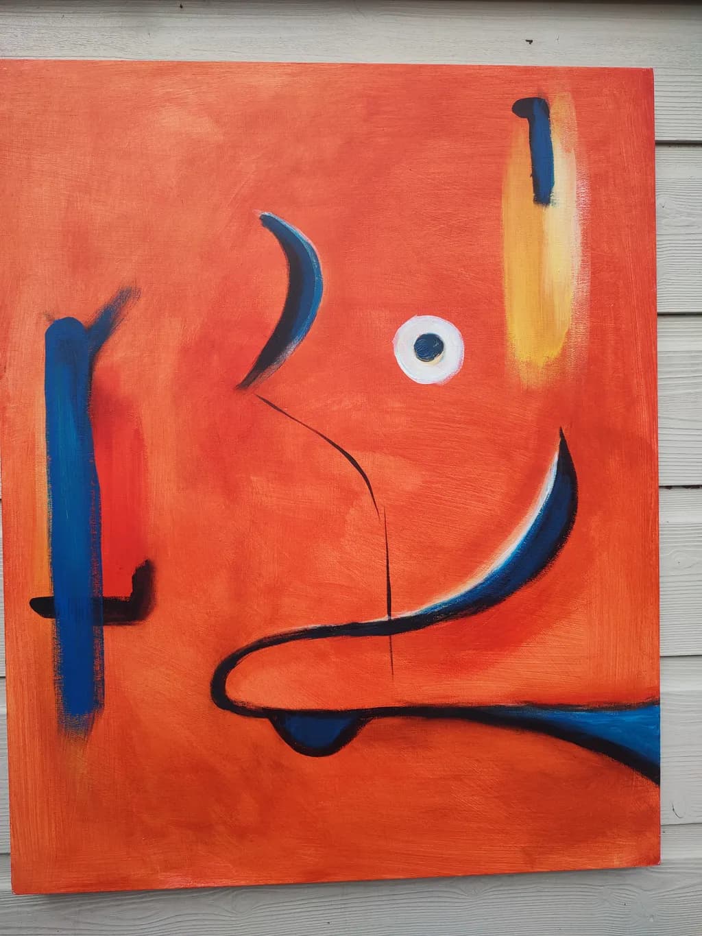 Abstract Orange Face