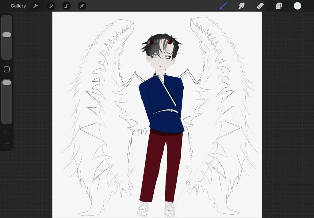 Crimson-Horned Wings