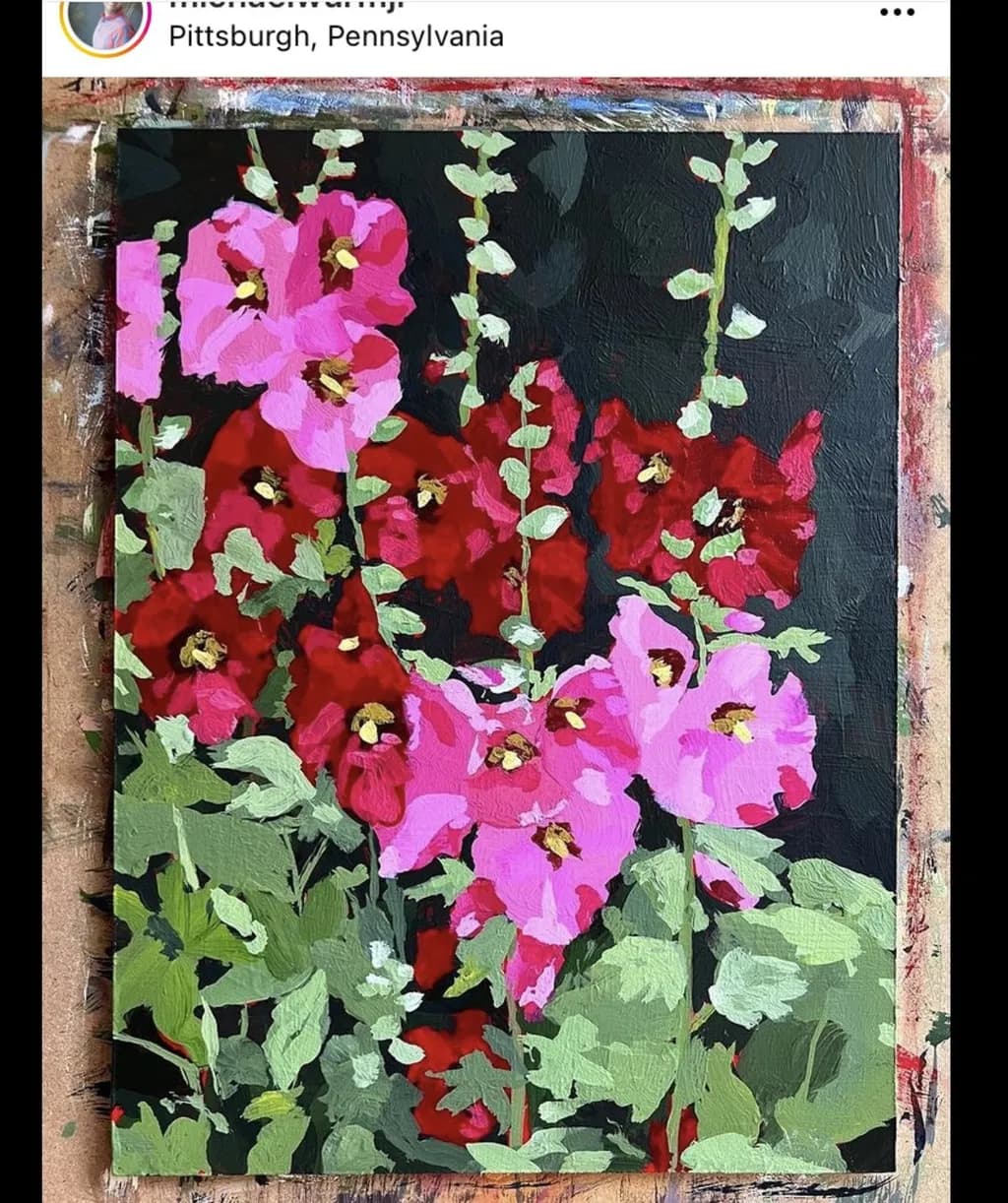 Crimson and Rose Blooms