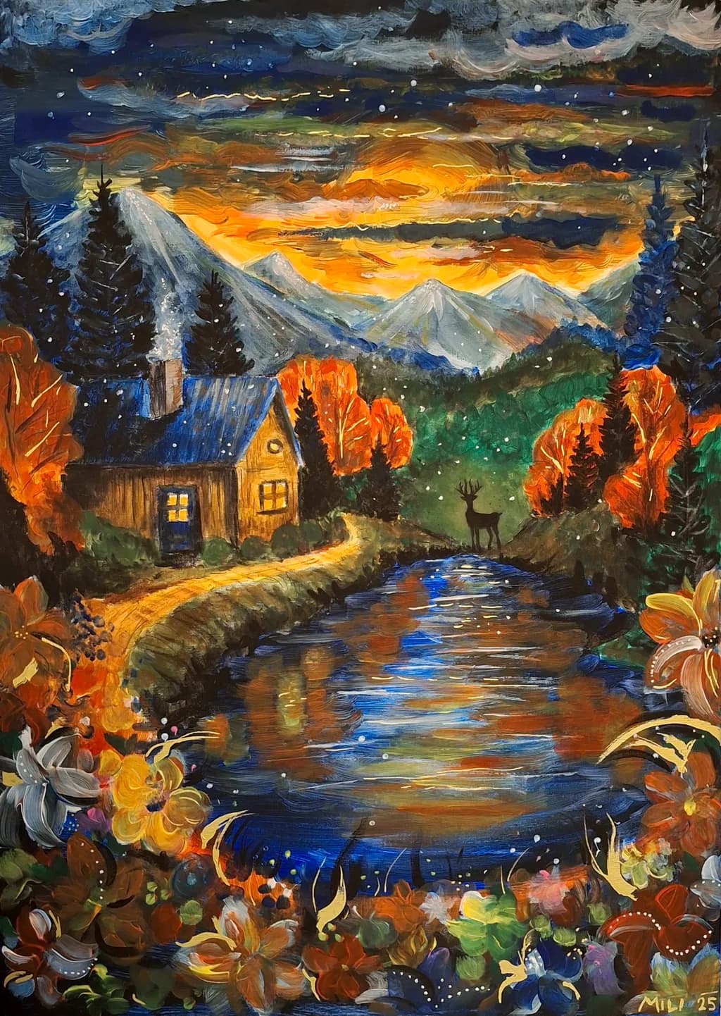 Mountain Glow Reflections
