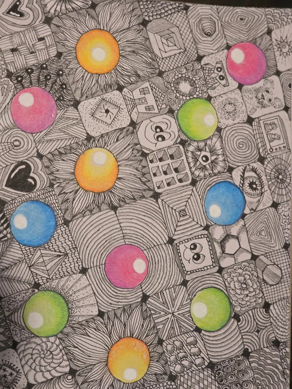 Colorful Orbs Mosaic