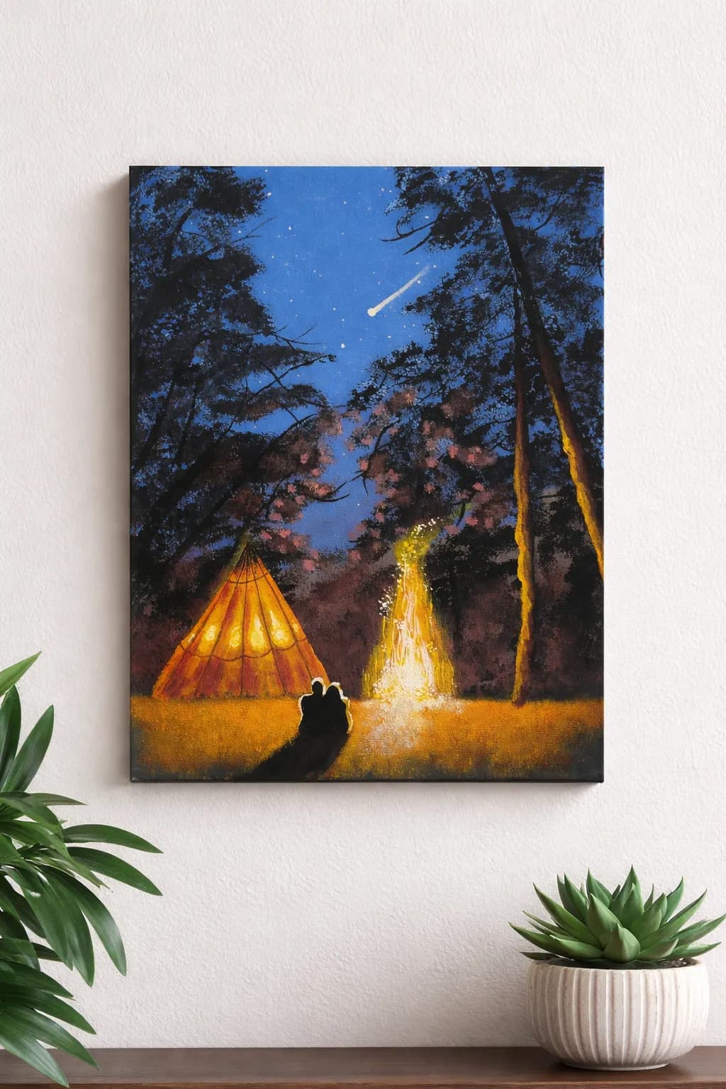 Night Campfire Glow