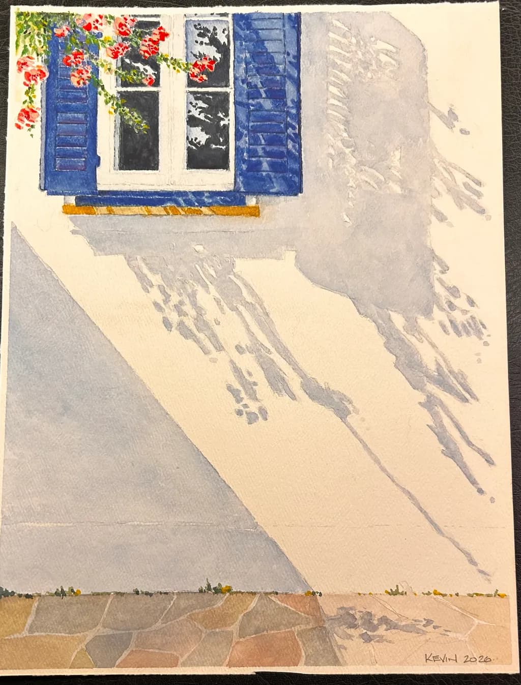 Blue Shutters Shadow