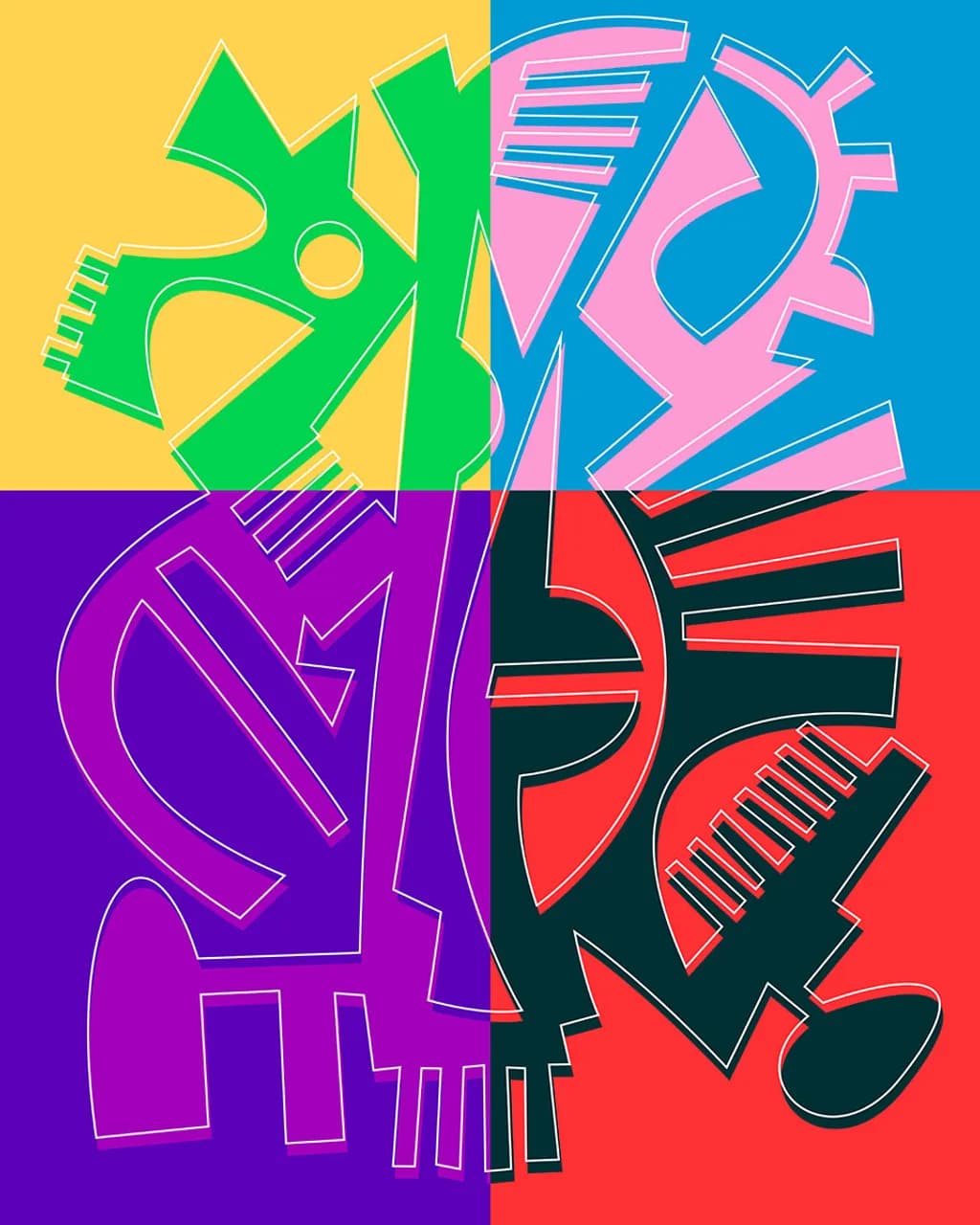 Pop Split Abstract