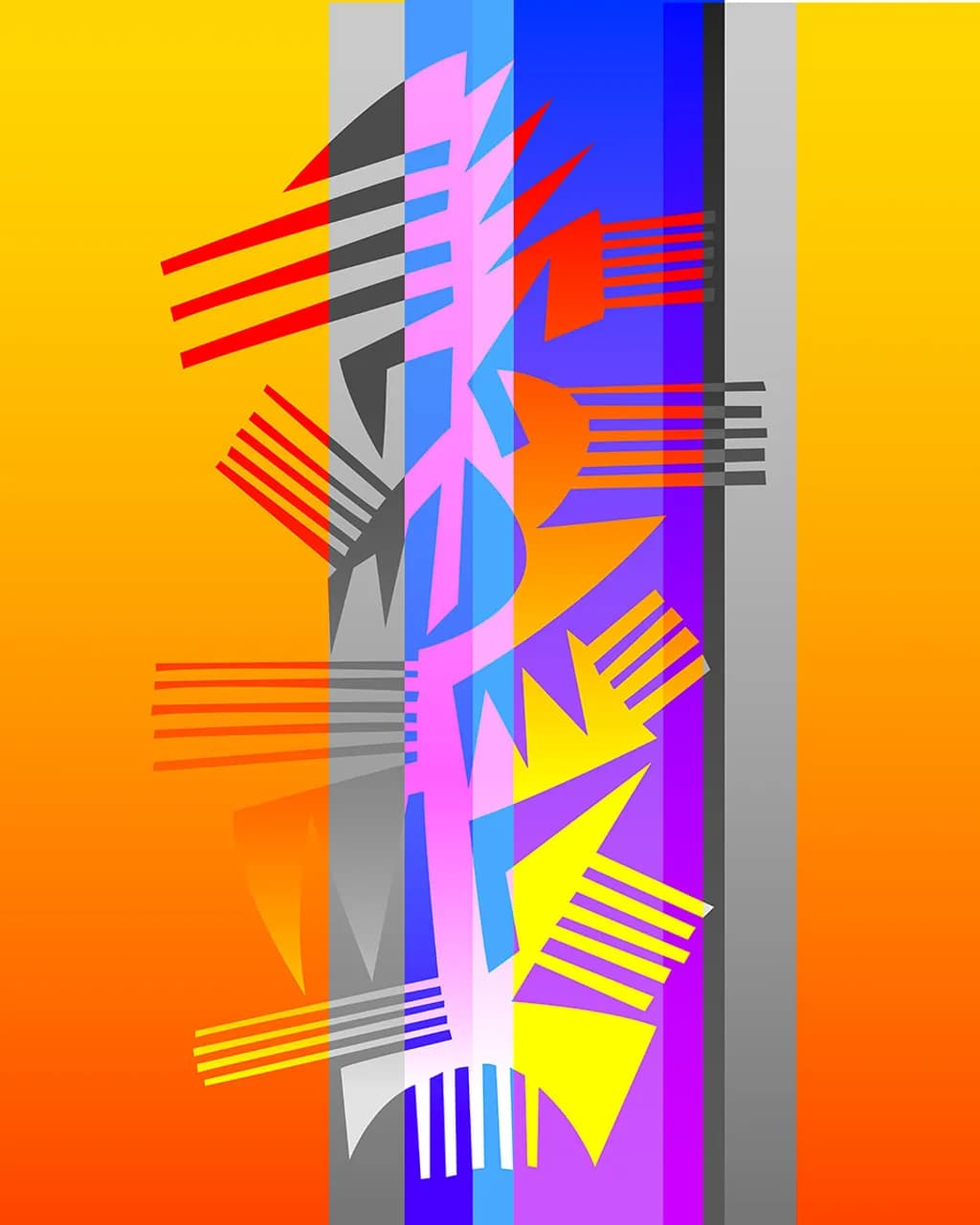 Bold Abstract Color Clash
