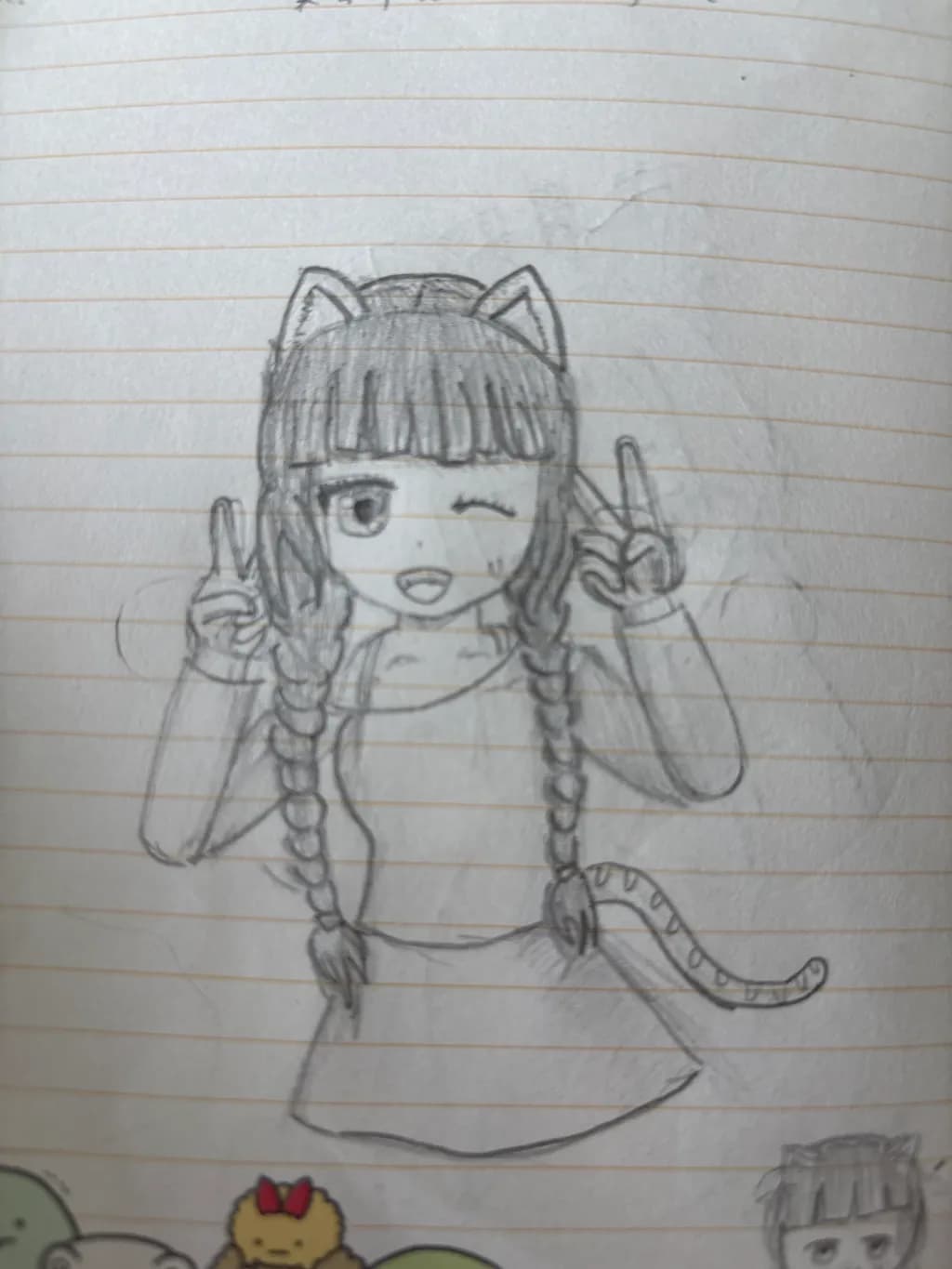 Cat Girl Peace Pose