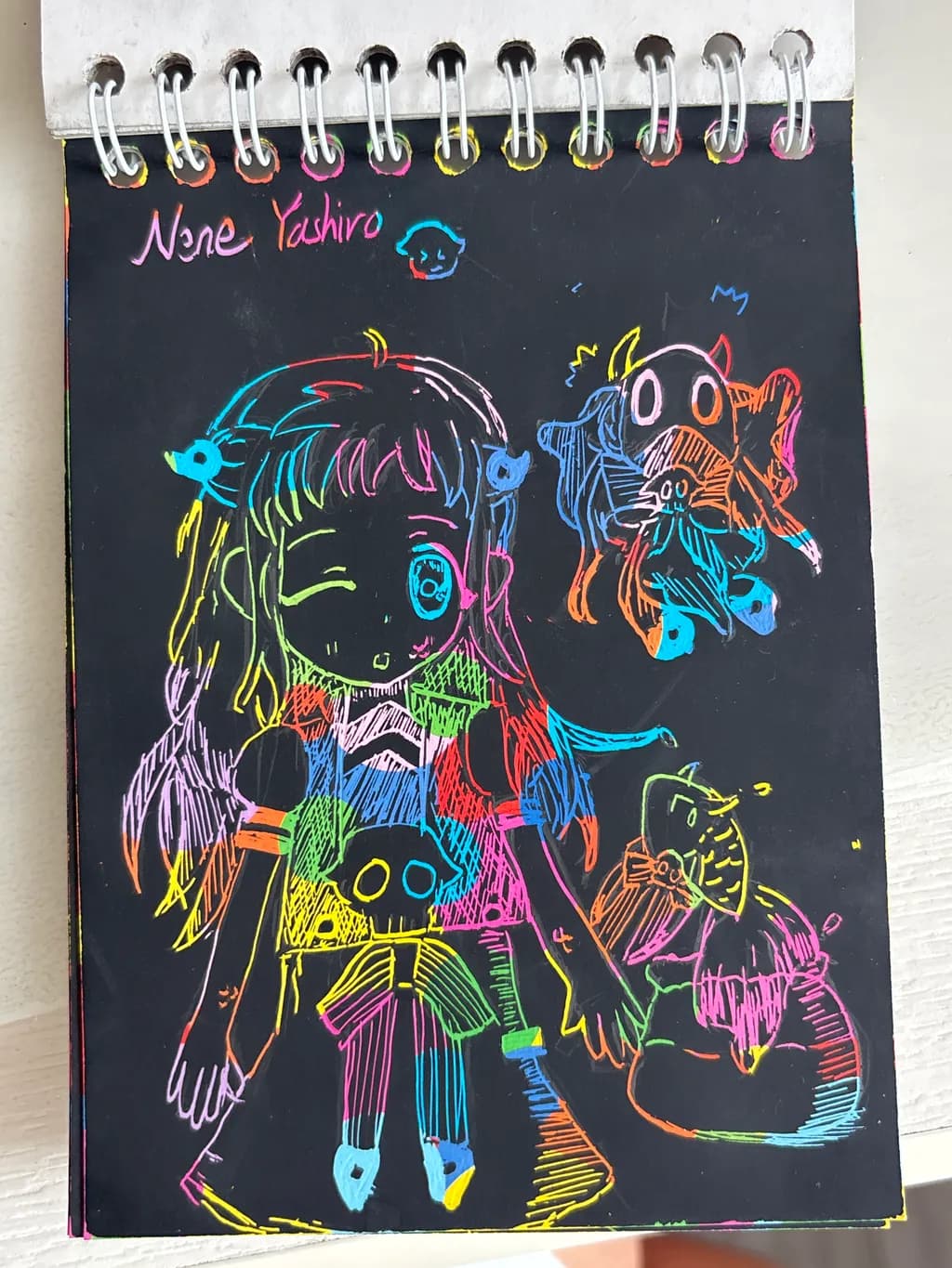 Neon Anime Portrait