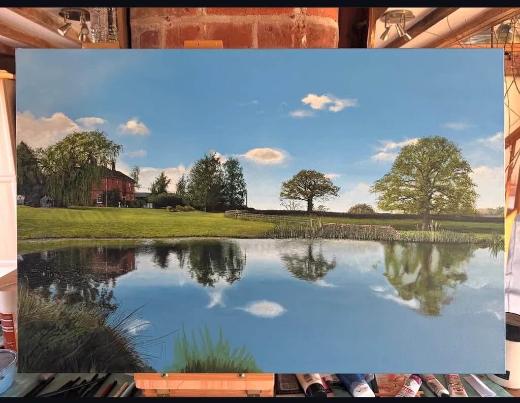 Reflections by the Pond