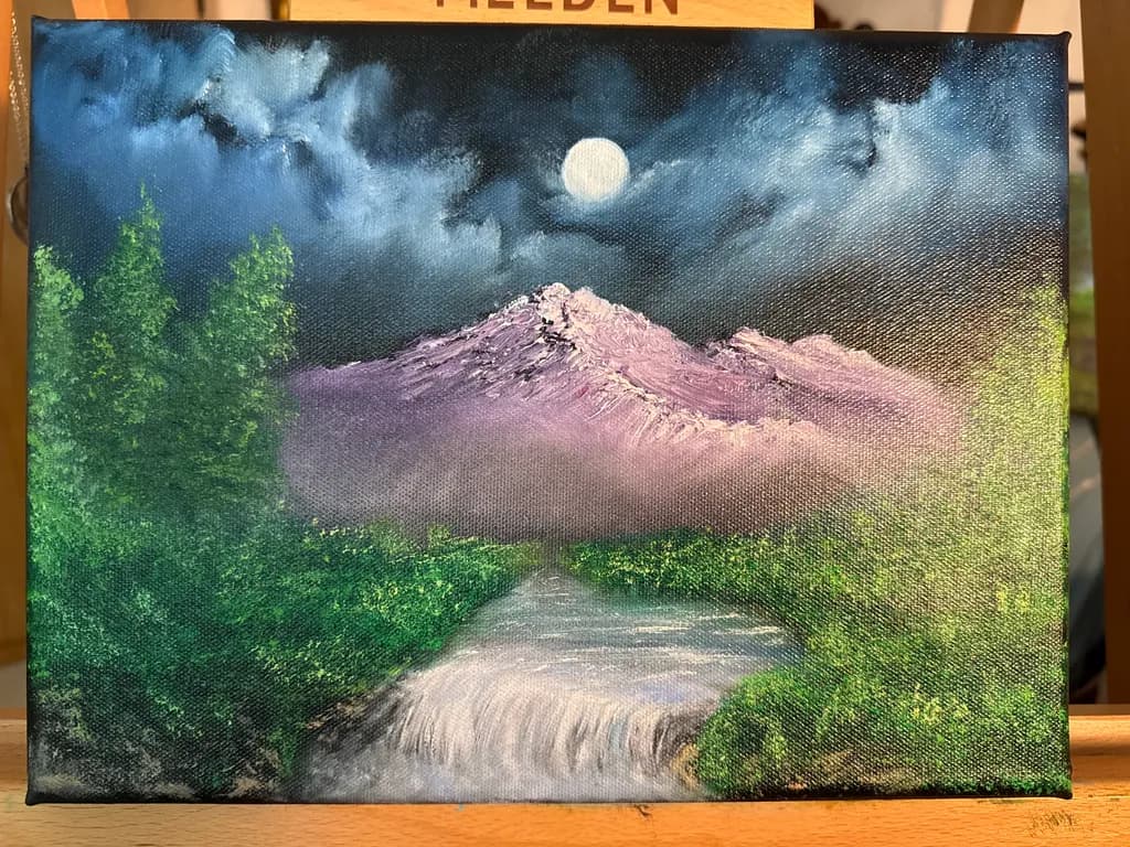 Moonlit Cascade
