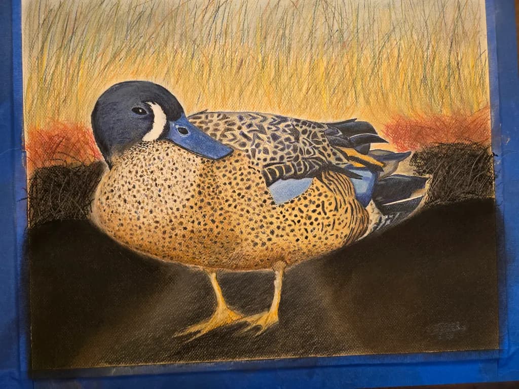 Speckled Blue Duck
