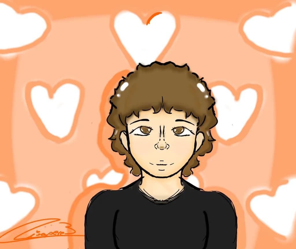 Curly Heart Smile
