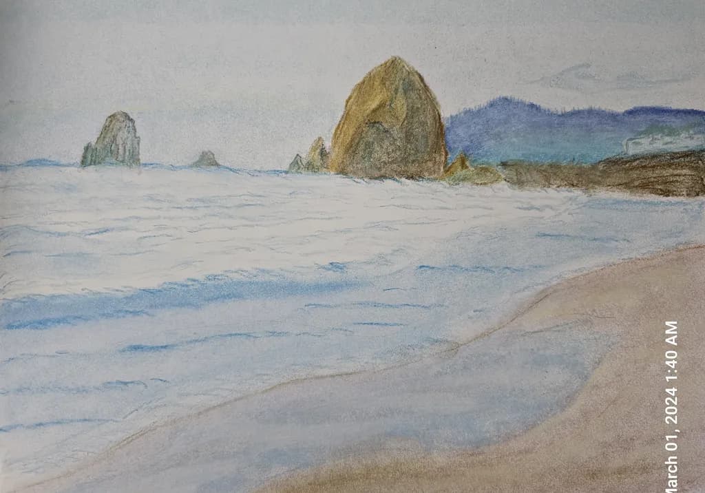 Coastal Rocks and Beach