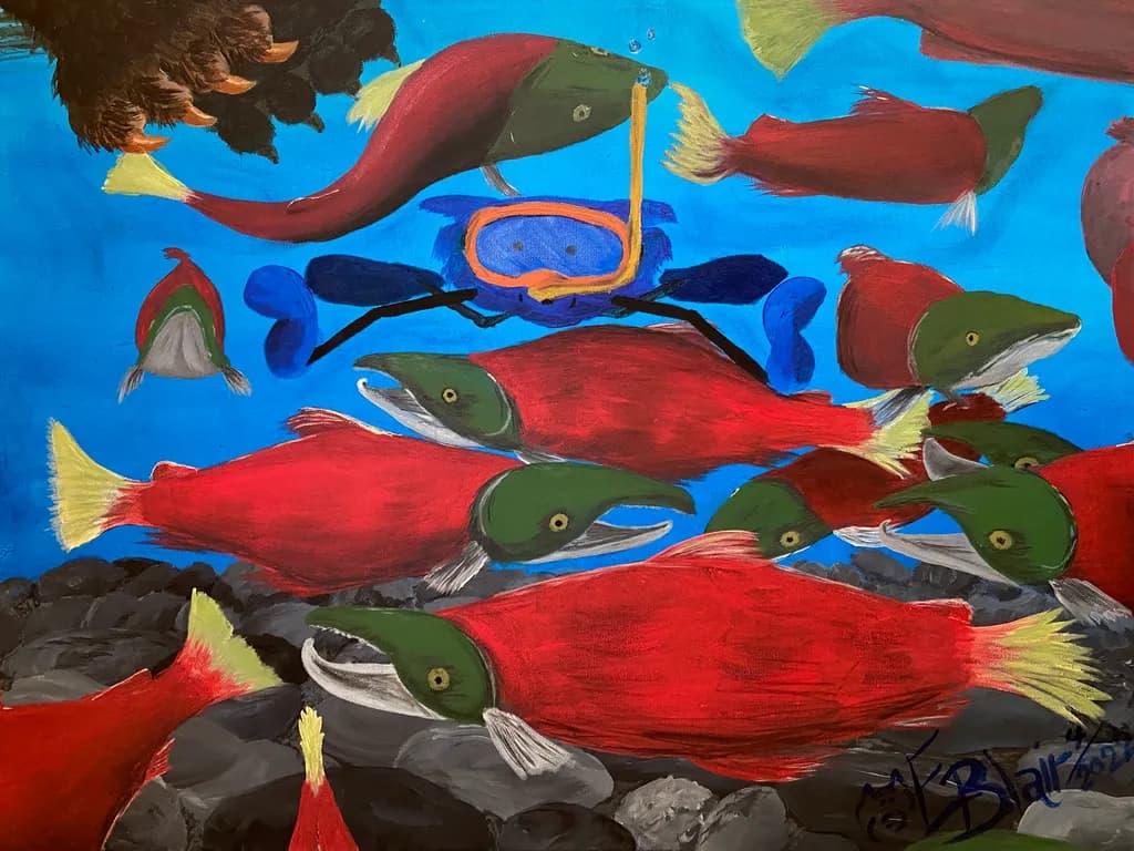 Snorkeling with Salmon