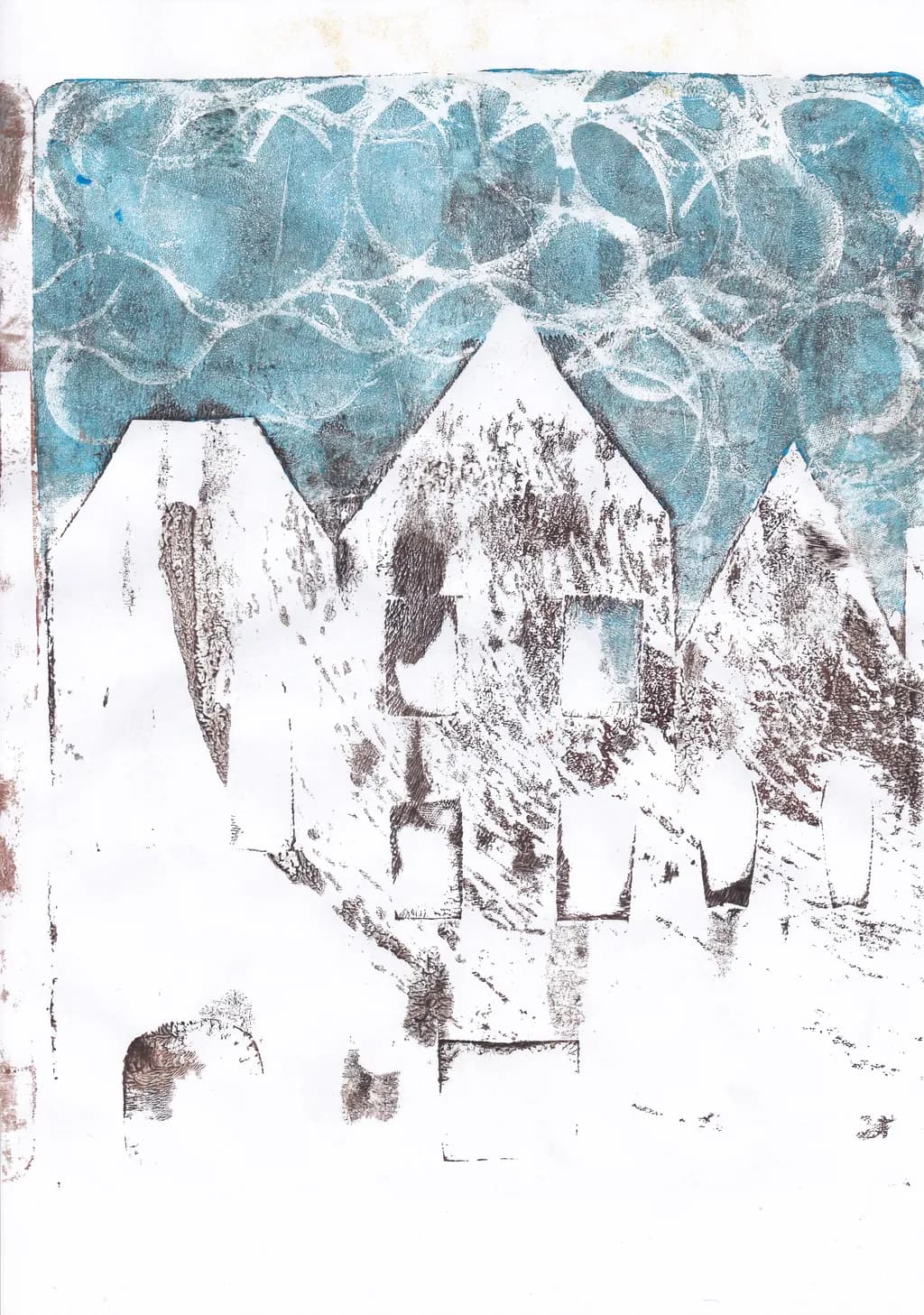 Foggy Village Outline