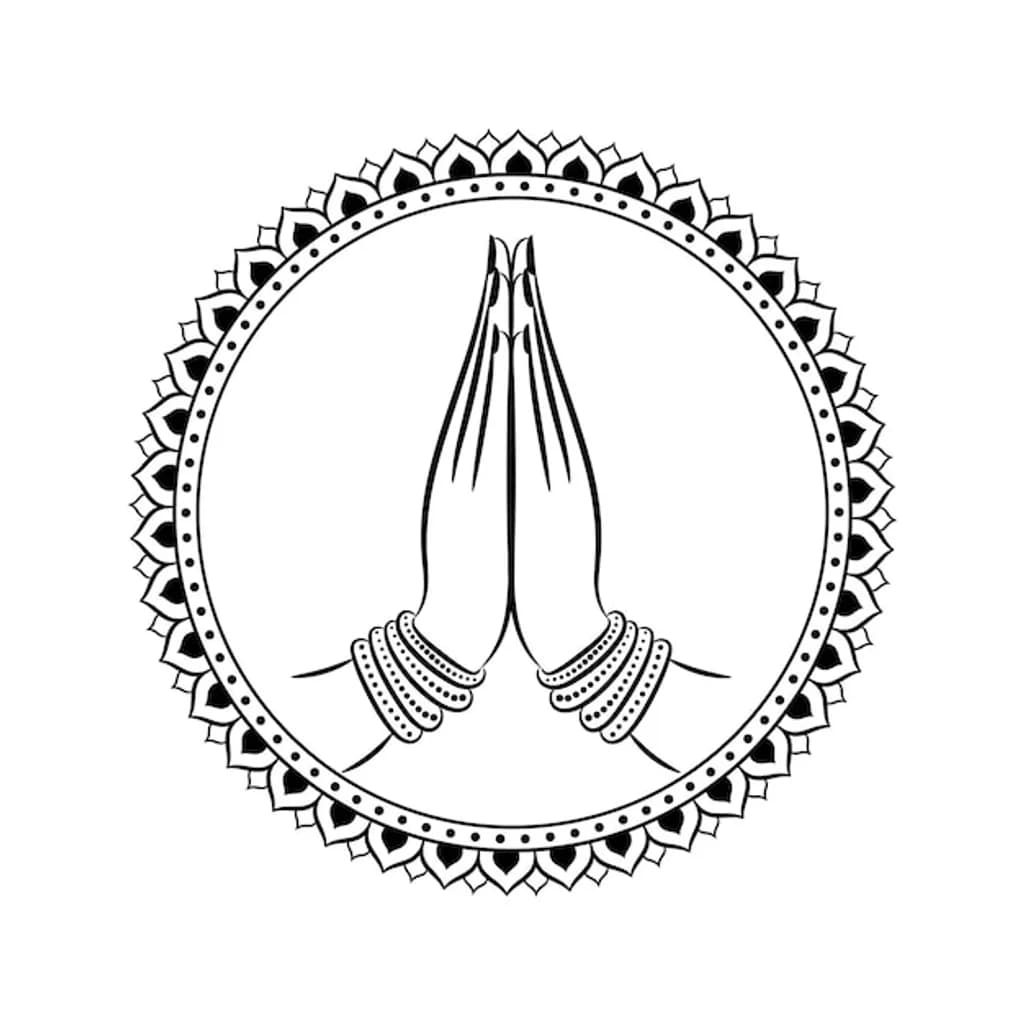 Namaste Mandala Hands