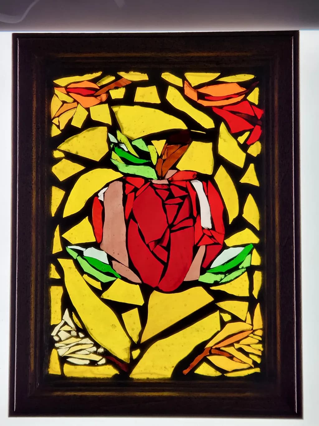 Crimson Bloom Mosaic