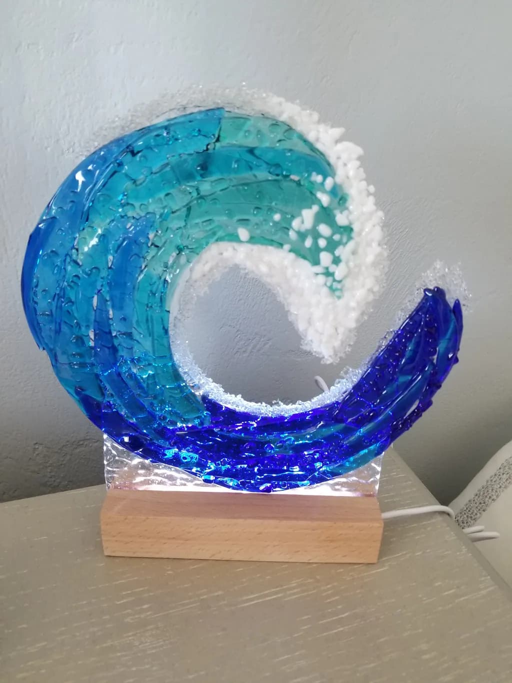Glass Wave Sculpture