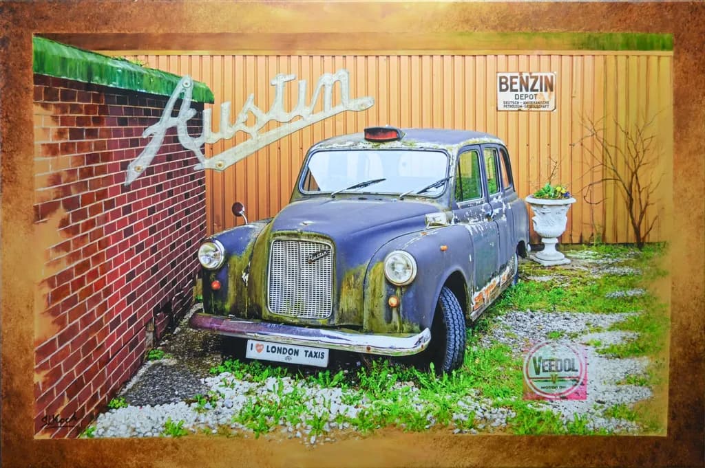 Rusting Austin Taxi