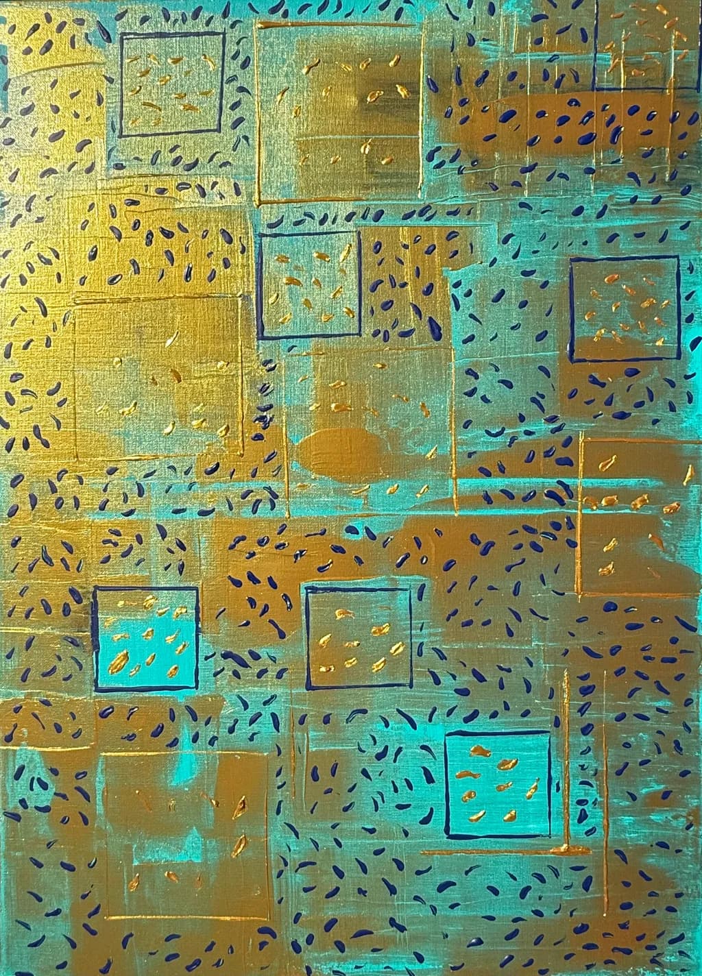 Golden Squares Pattern