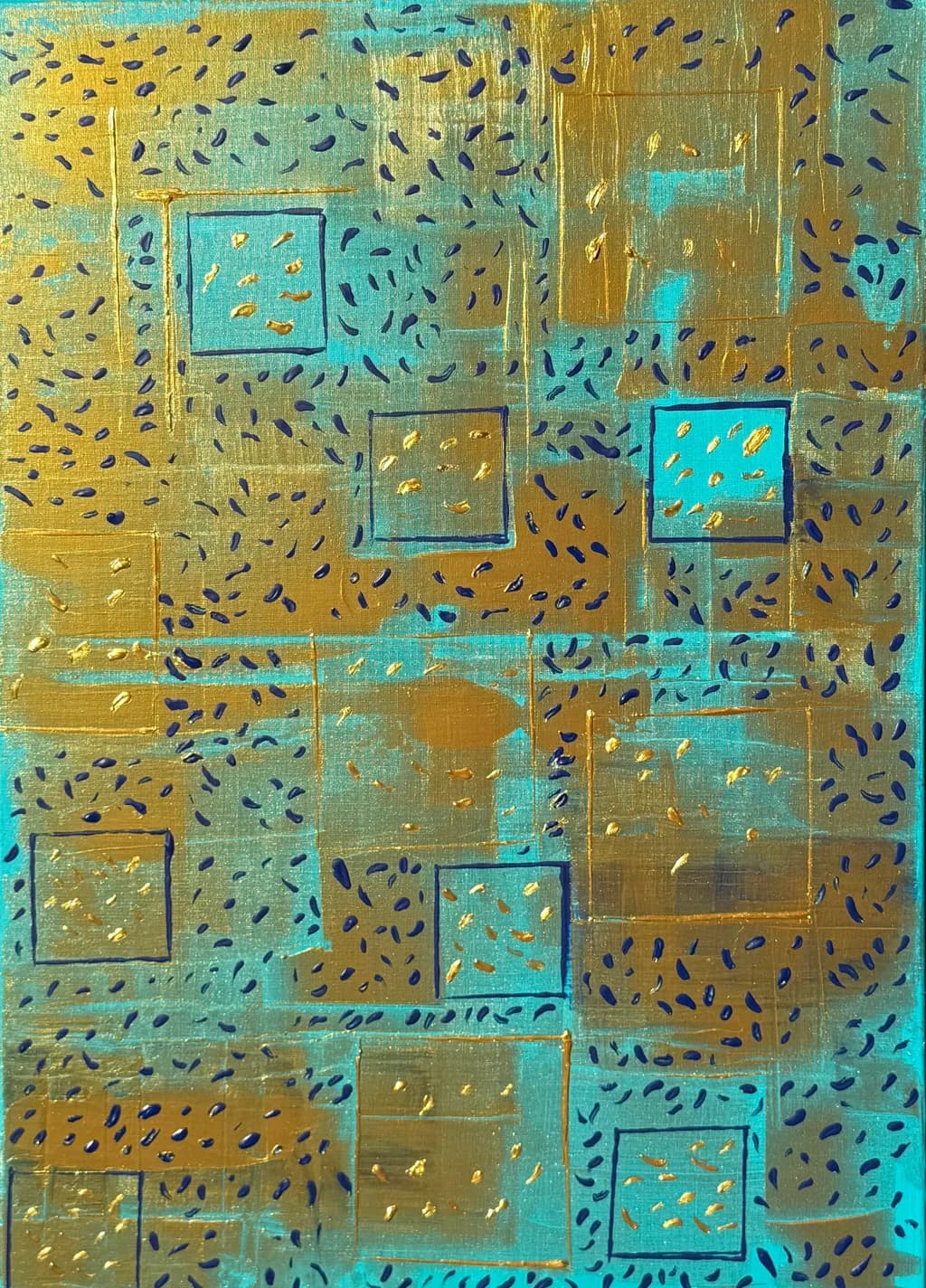 Golden Grid Squares