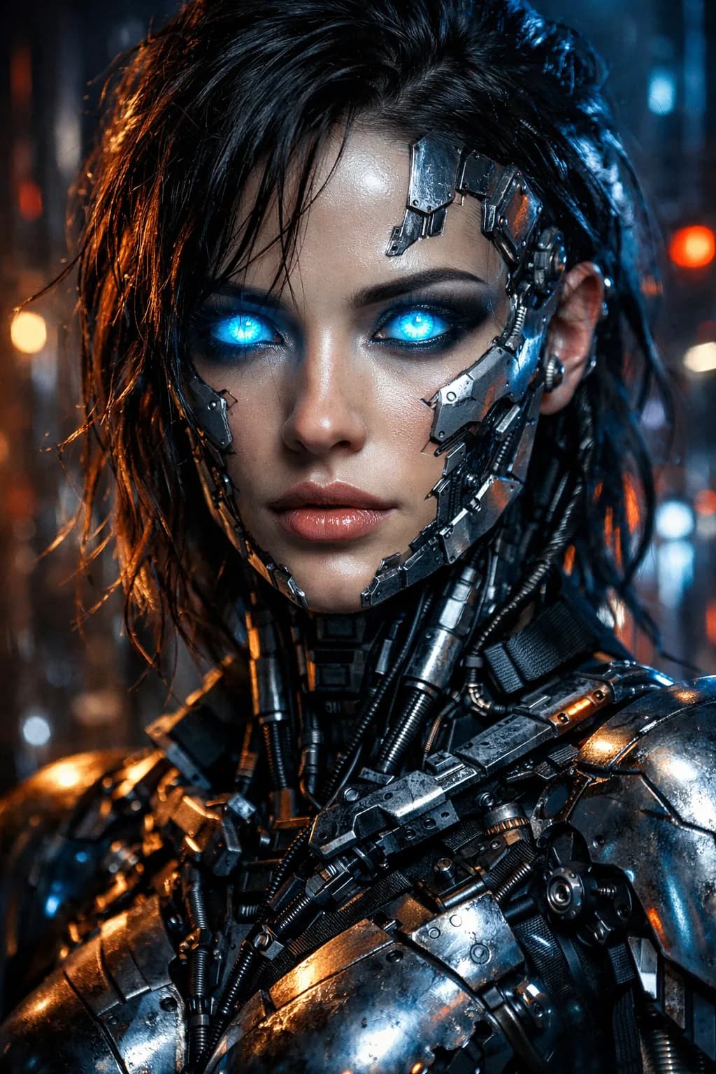 Neon Gaze Cyborg