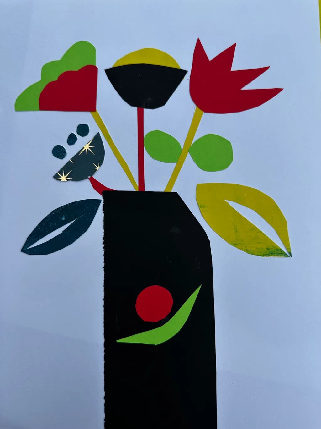 Abstract Floral Silhouette