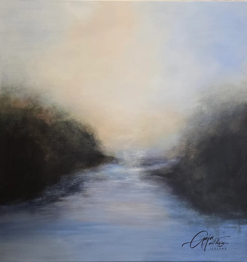 Misty River Dusk