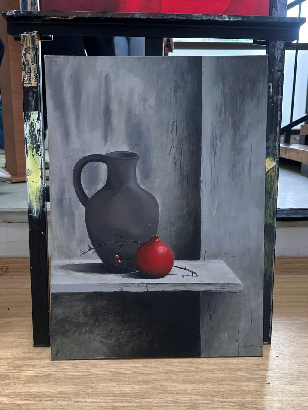 Shadowed Vessel with Pomegranate