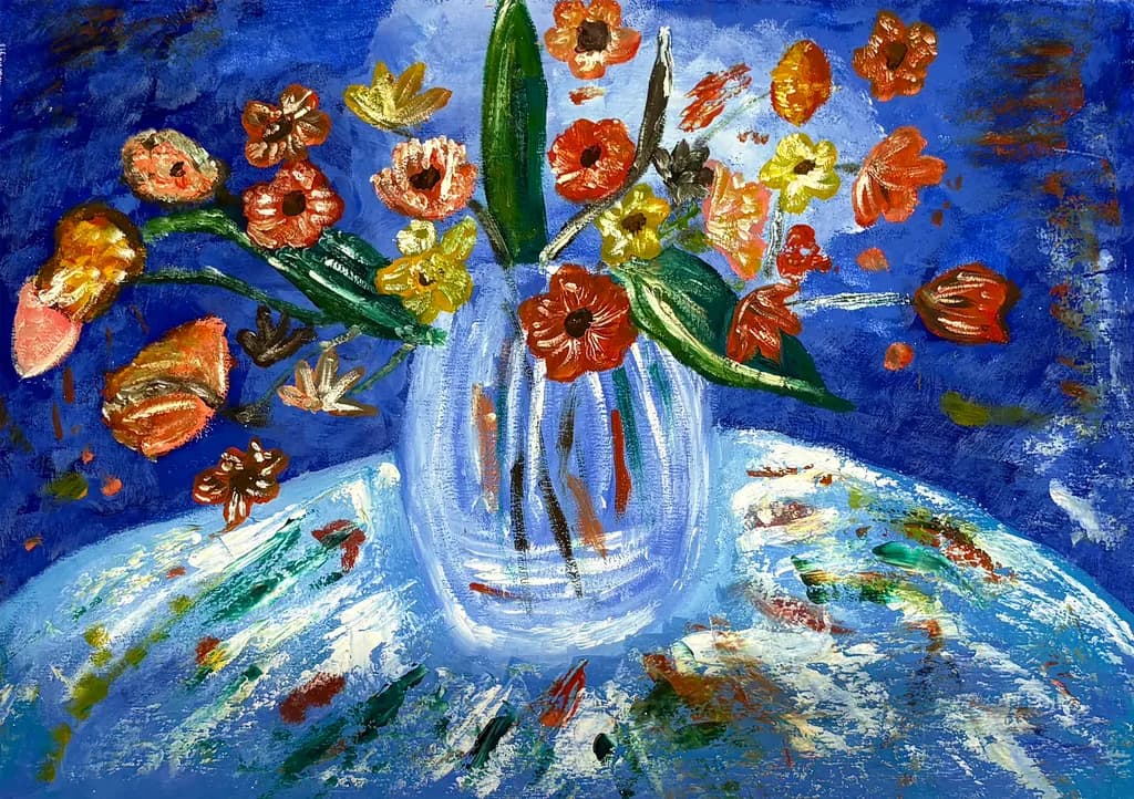 Blue Vase Bouquet