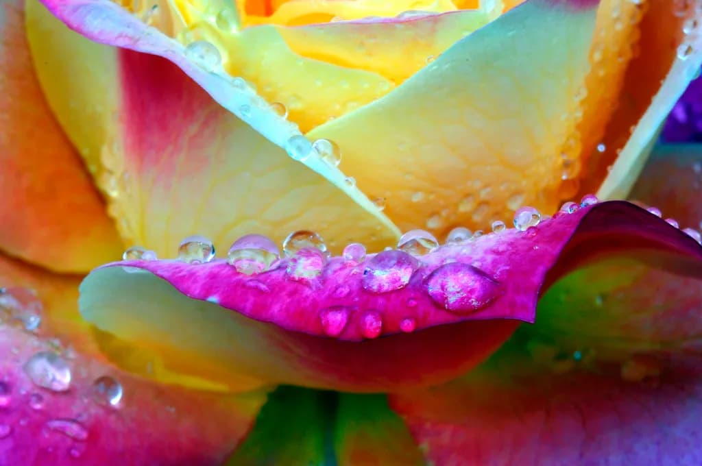 Rose with Water Droplets