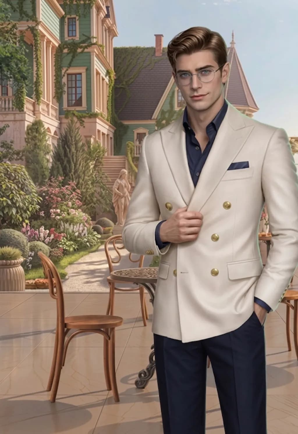 Gentleman in Garden