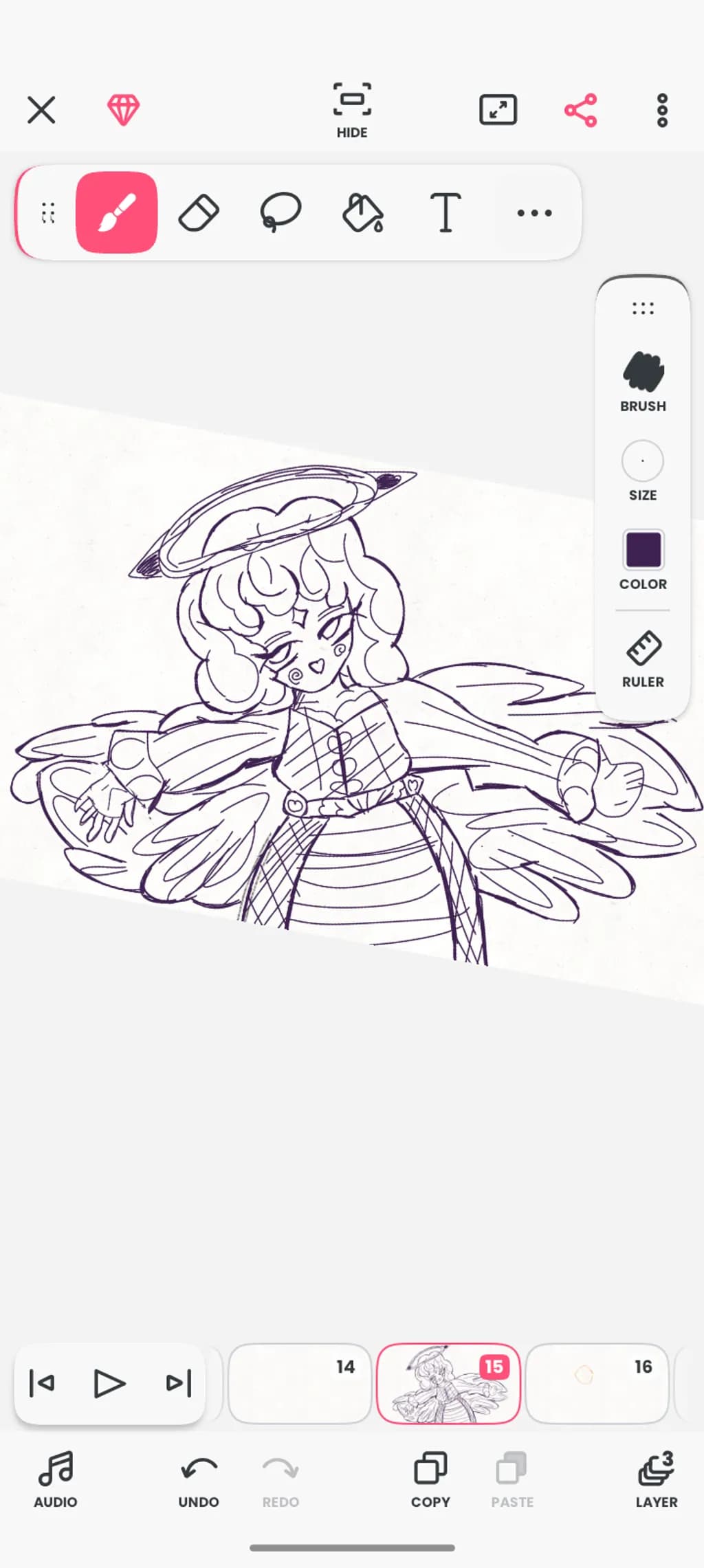 Winged Haloed Muse